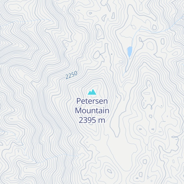 Map of Petersen Mountain