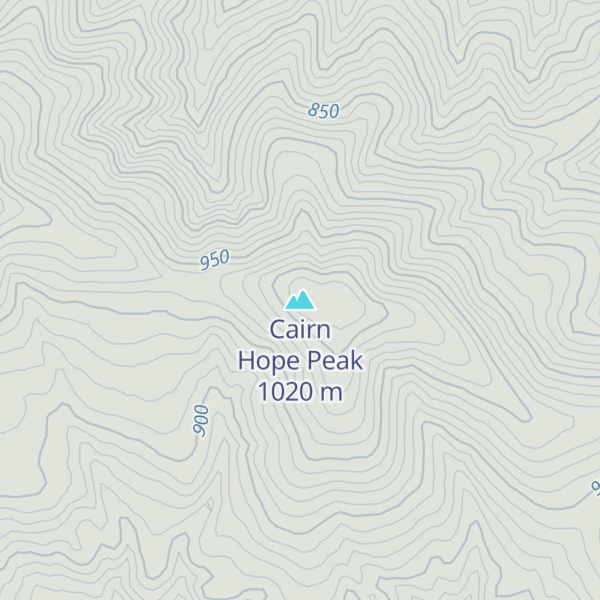 Map of Cairn Hope Peak