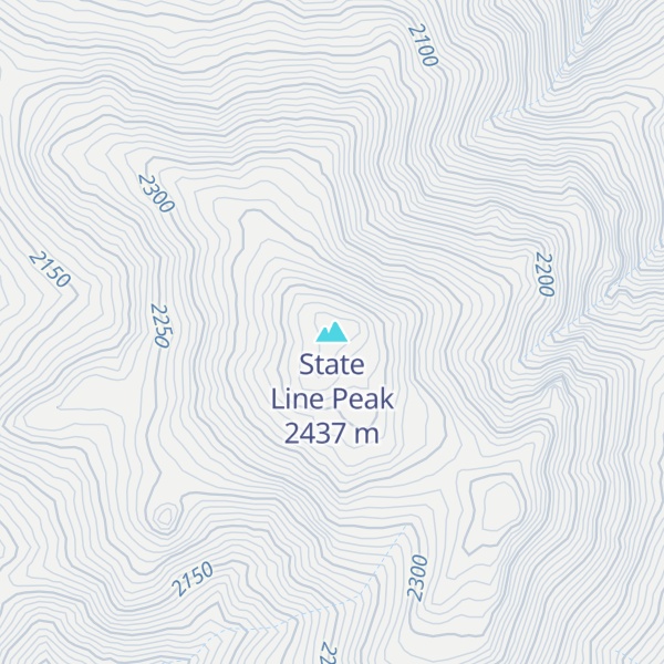 Map of State Line Peak