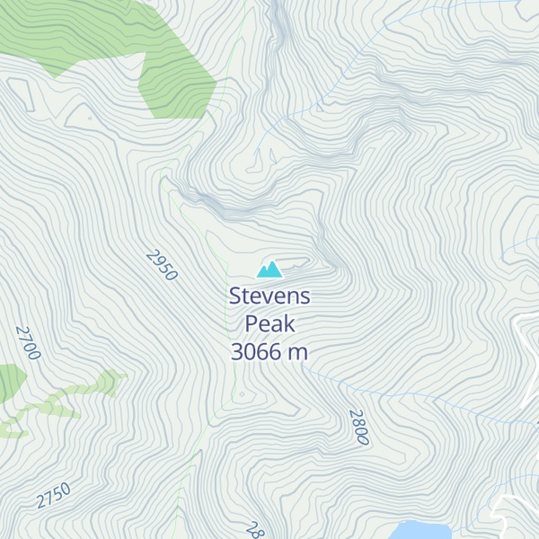 Map of Stevens Peak