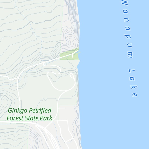 Map of Ginkgo Petrified Forest Interpretive Center