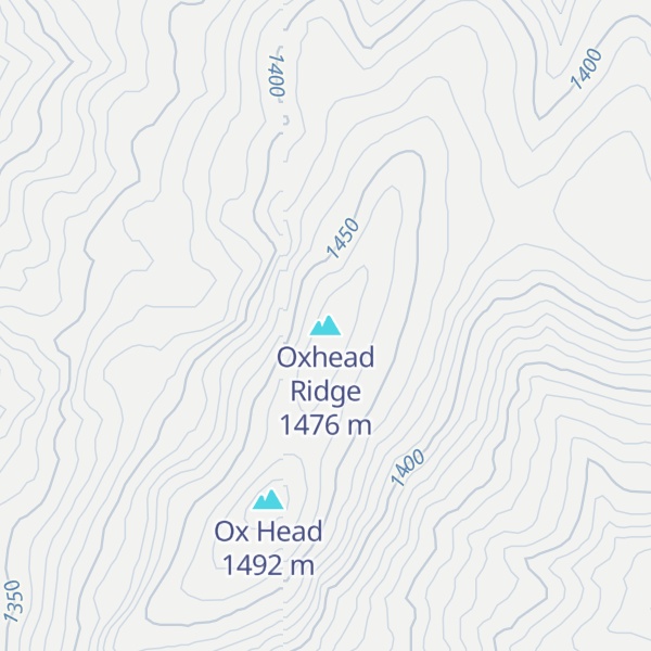 Map of Oxhead Ridge