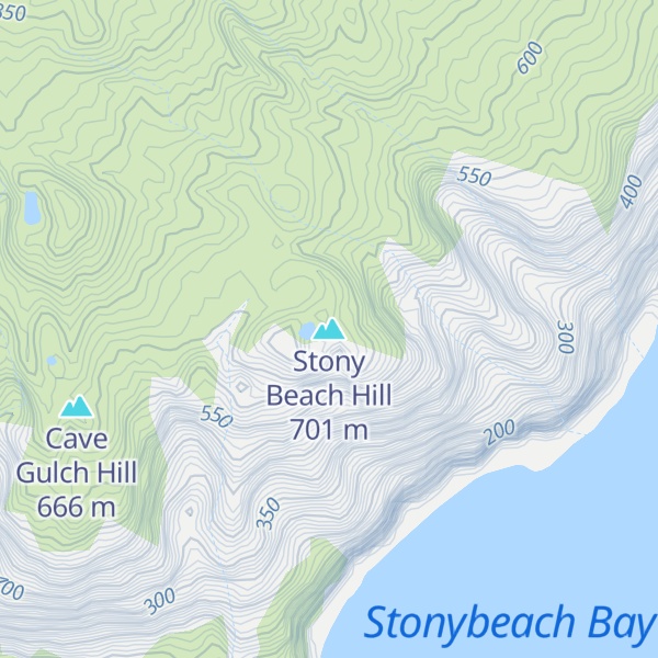 Map of Stony Beach Hill