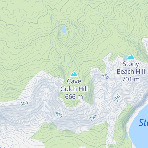 Map of Cave Gulch Hill