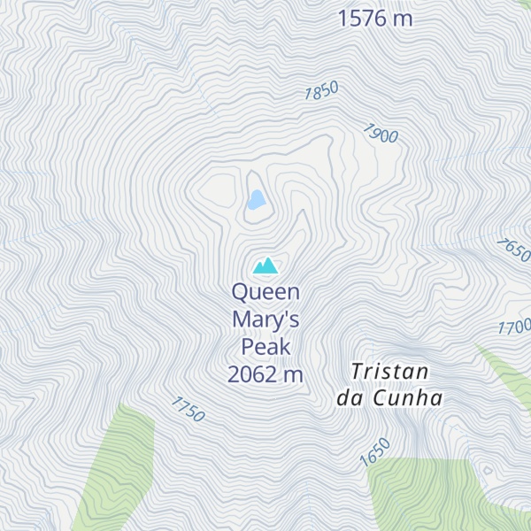 Map of Queen Mary's Peak
