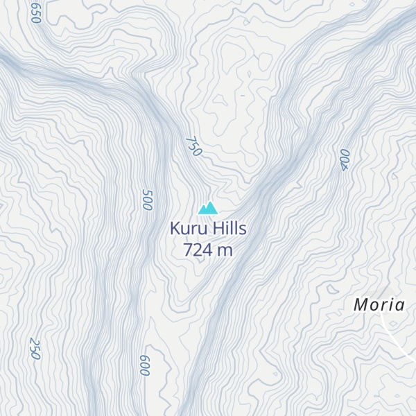 Map of Kuru Hills