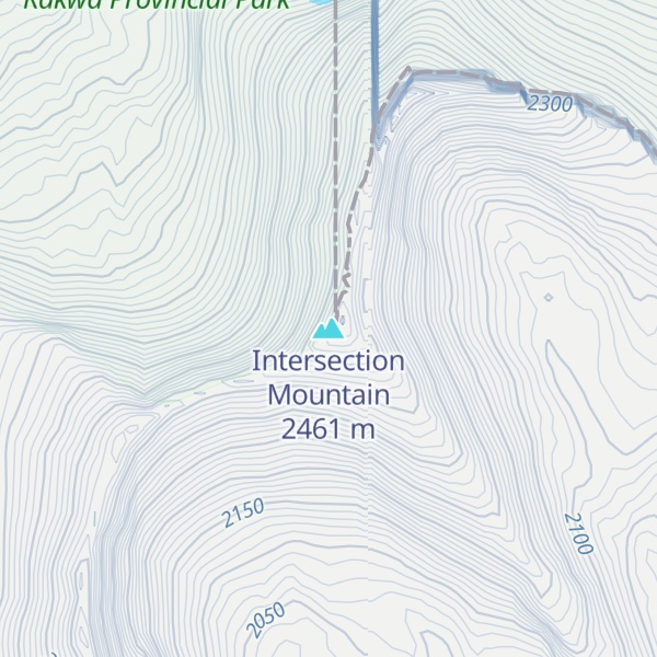 Map of Intersection Mountain