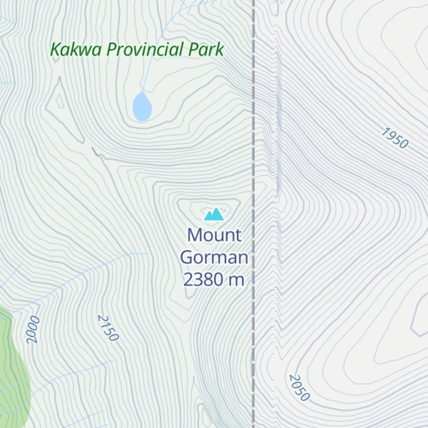 Map of Mount Gorman