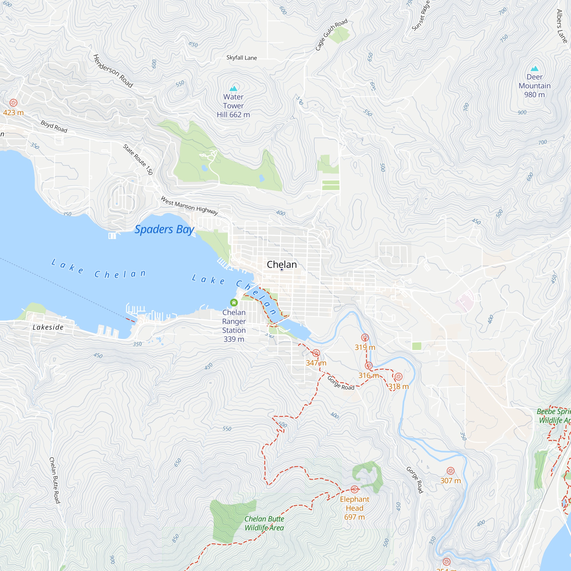 Lake Chelan Chamber of Commerce map