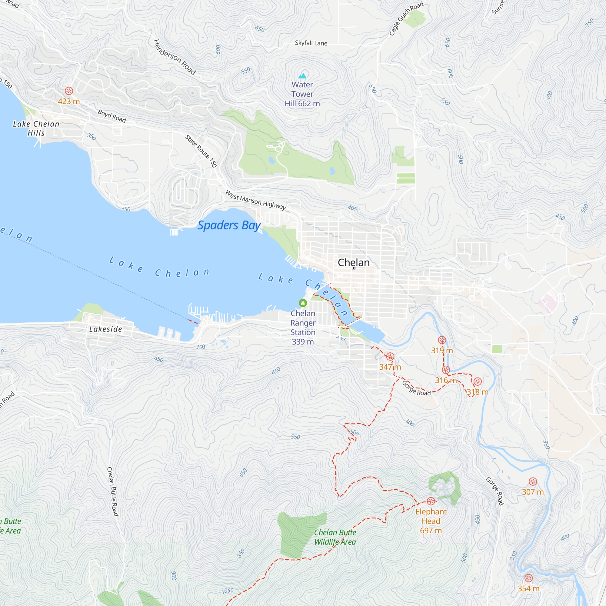 Chelan Ranger Station map
