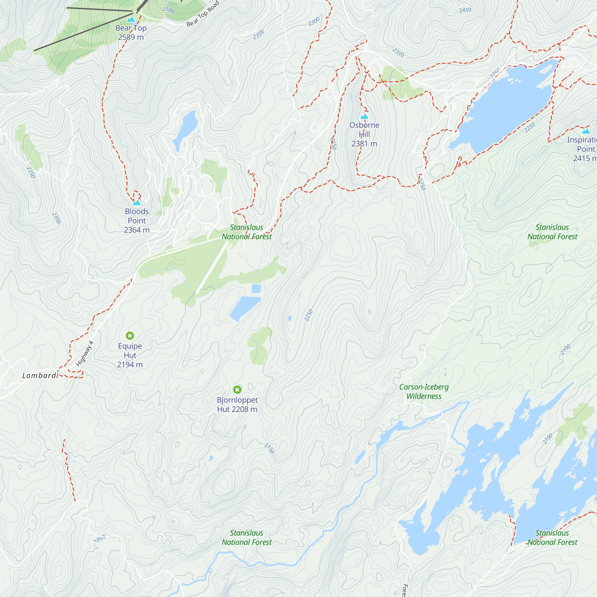Osborne Ridge Warming Hut map