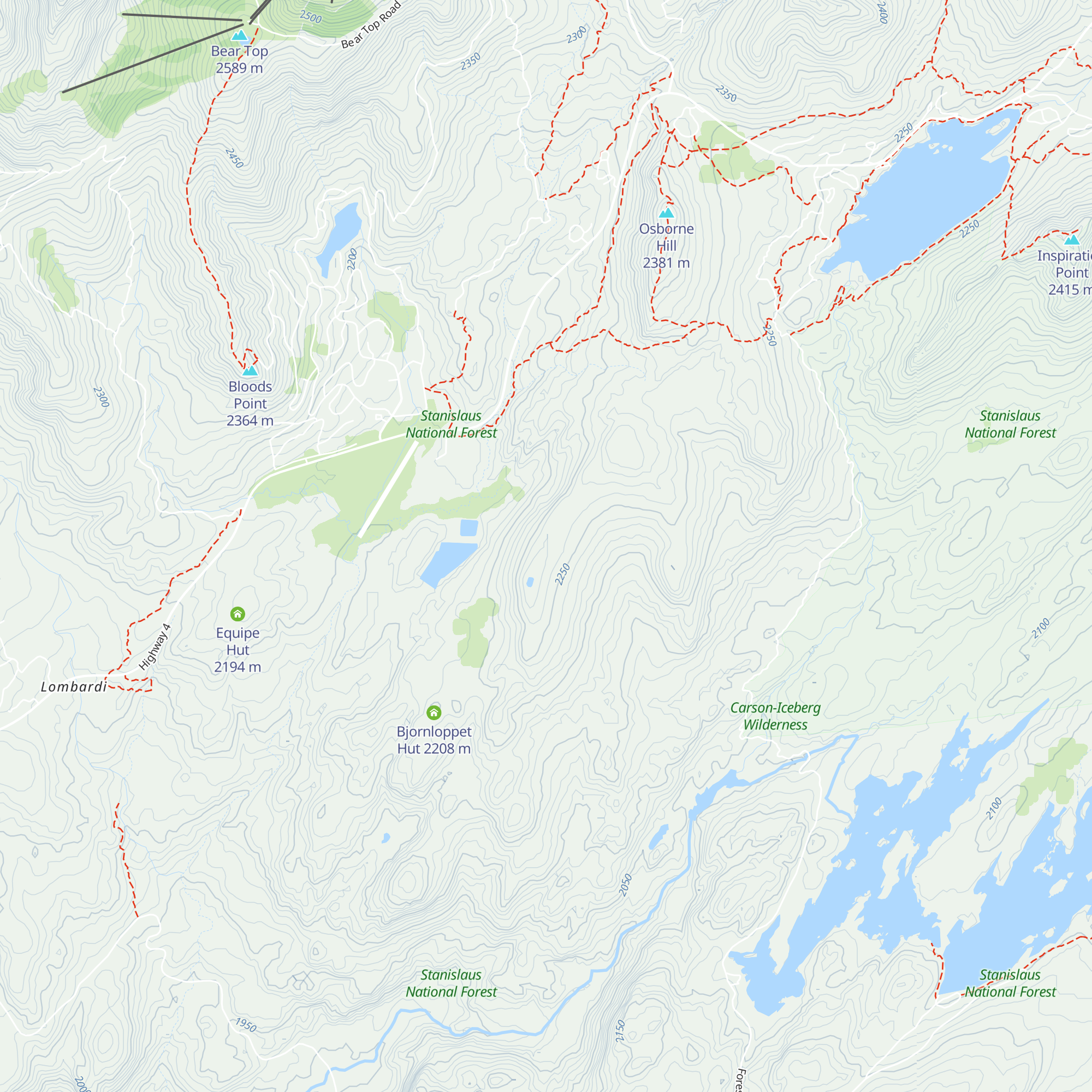 Osborne Ridge Warming Hut map