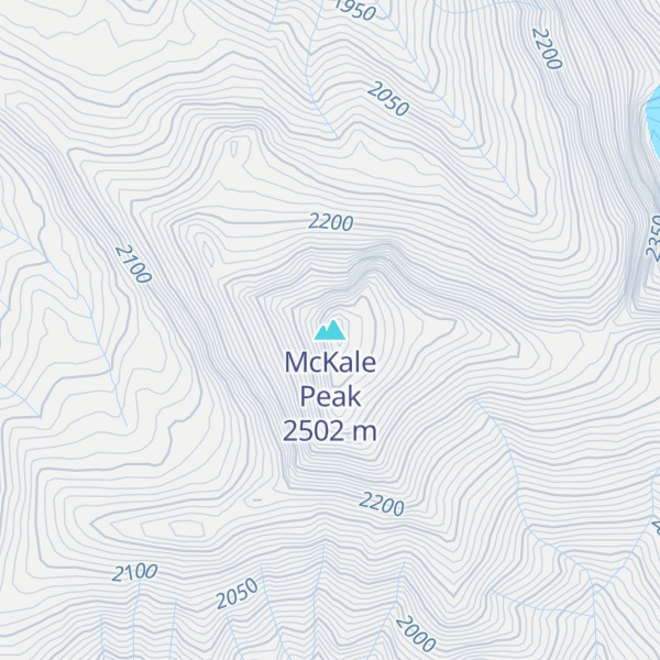 Map of McKale Peak