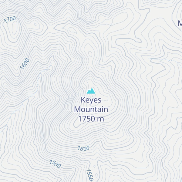 Map of Keyes Mountain
