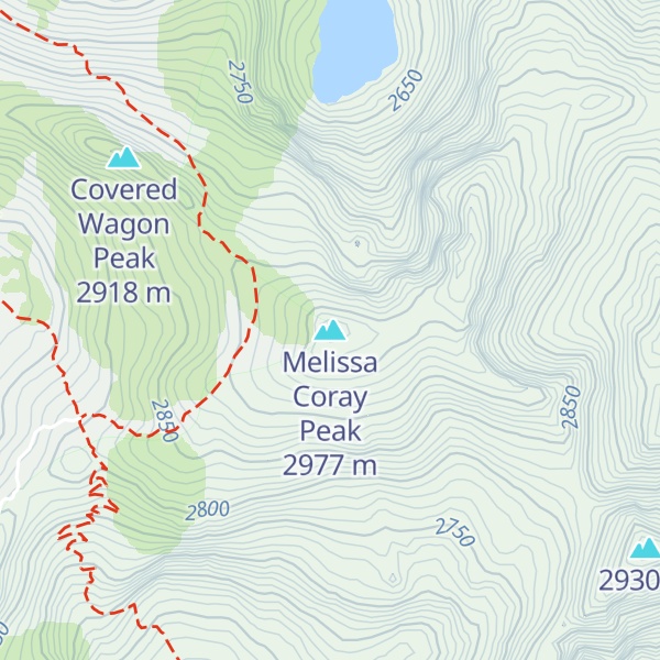 Map of Melissa Coray Peak