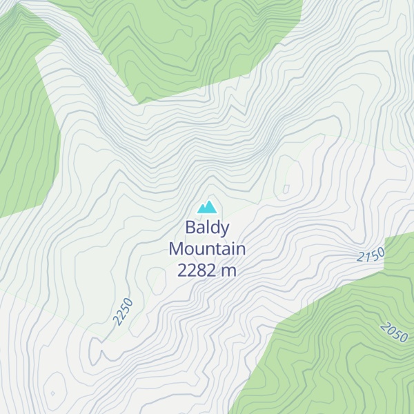 Map of Baldy Mountain