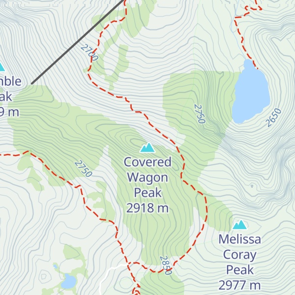 Map of Covered Wagon Peak