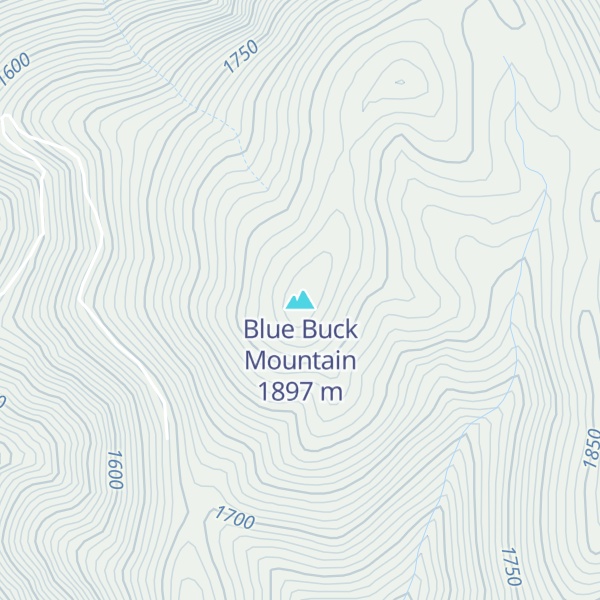 Map of Blue Buck Mountain