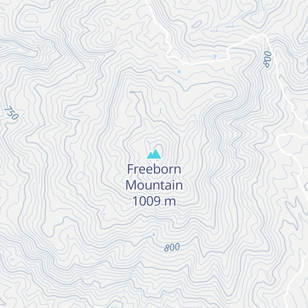 Map of Freeborn Mountain