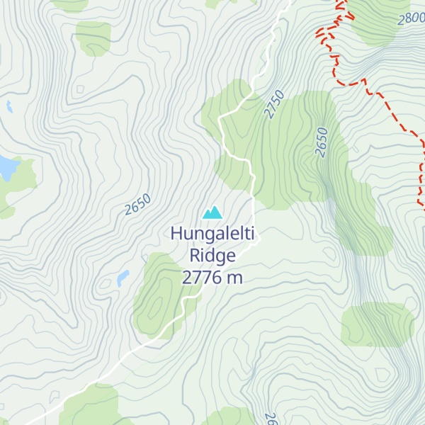 Map of Hungalelti Ridge