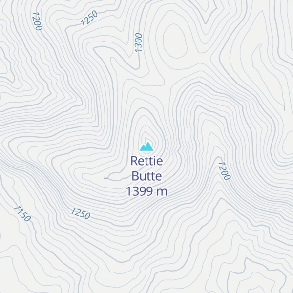 Map of Rettie Butte