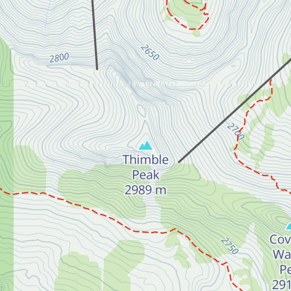 Map of Thimble Peak