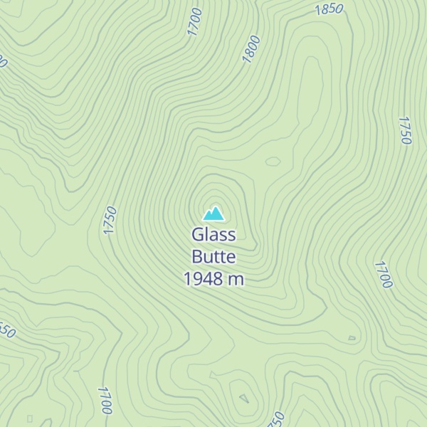 Map of Glass Butte