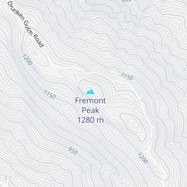 Map of Bullion Mountain