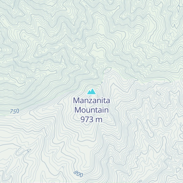 Map of Manzanita Mountain
