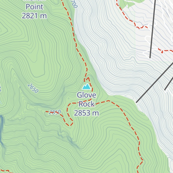 Map of Glove Rock