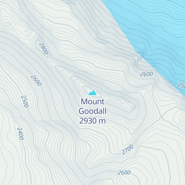 Map of Mount Goodall