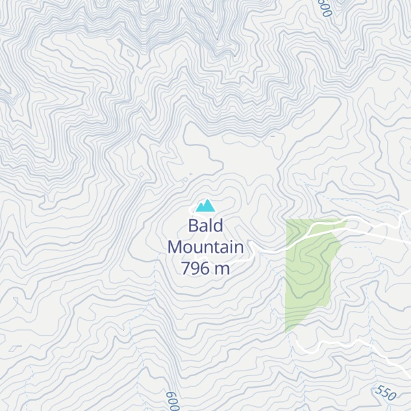 Map of Bald Mountain