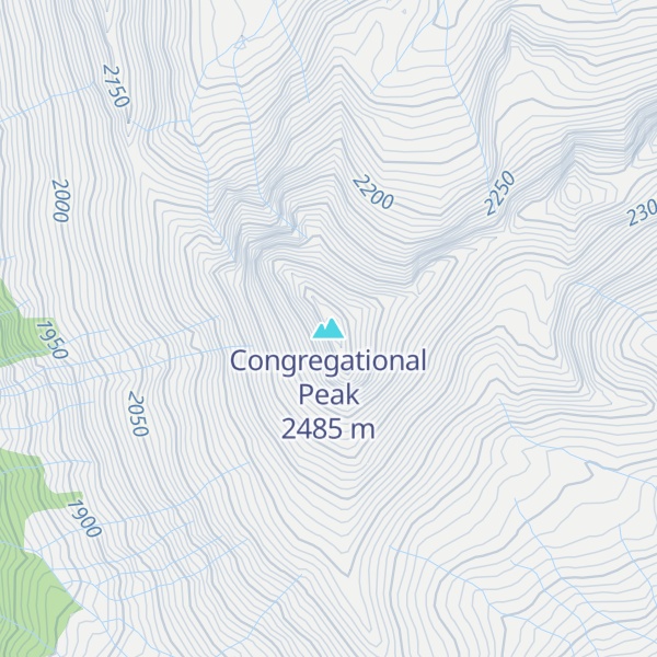 Map of Congregational Peak