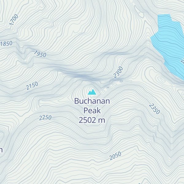 Map of Buchanan Peak