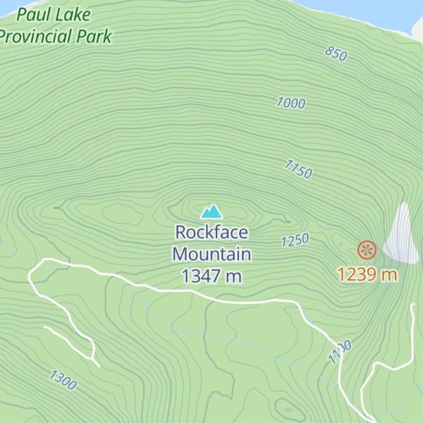Map of Rockface Mountain