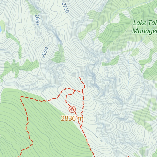 Map of Mount Tallac