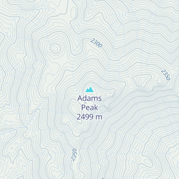 Map of Adams Peak