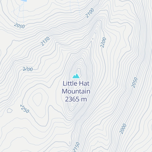 Map of Little Hat Mountain