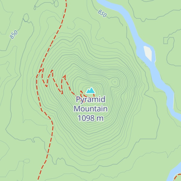 Map of Pyramid Mountain