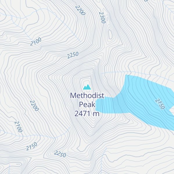 Map of Methodist Peak