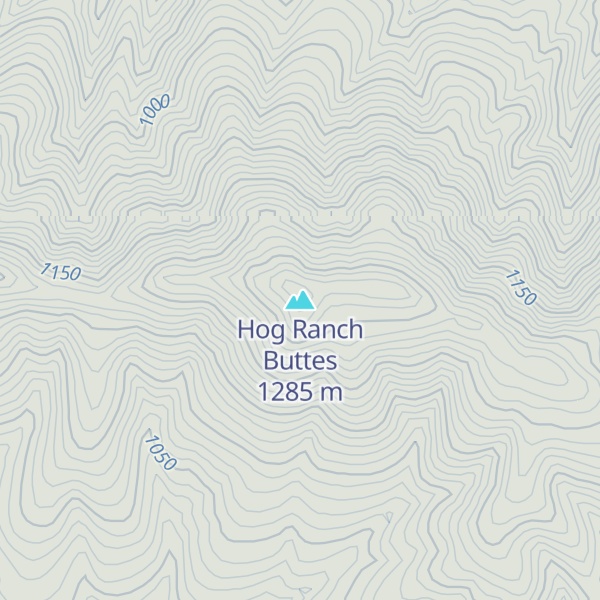 Map of Hog Ranch Buttes