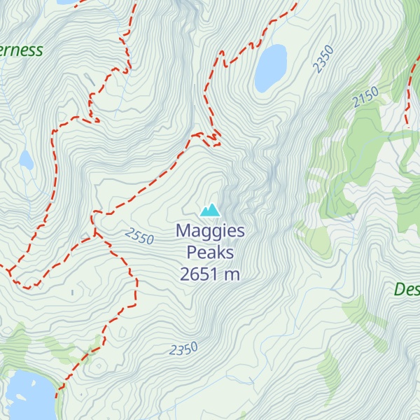 Map of Maggies Peaks