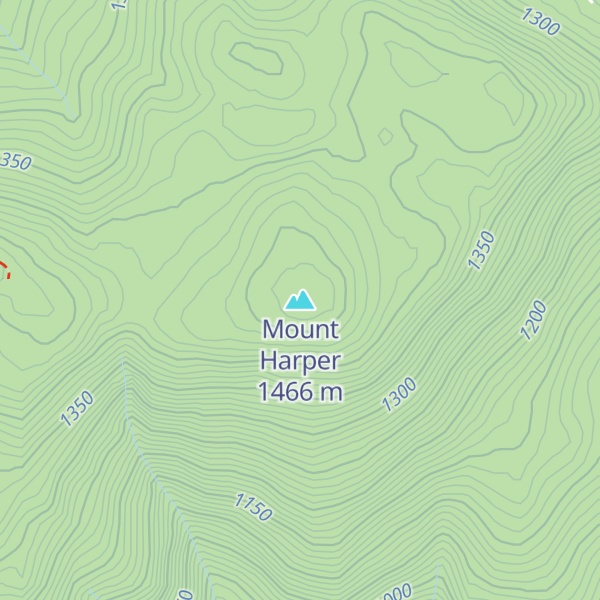 Map of Mount Harper