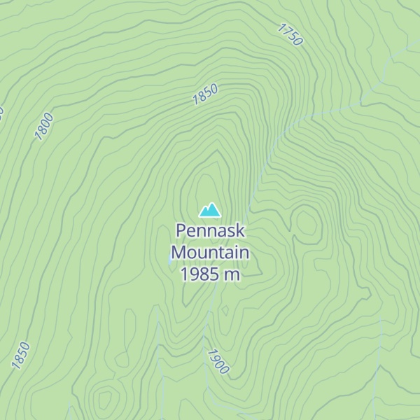Map of Pennask Mountain