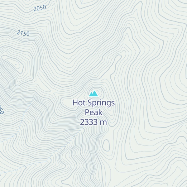 Map of Hot Springs Peak