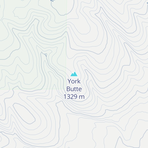 Map of York Butte