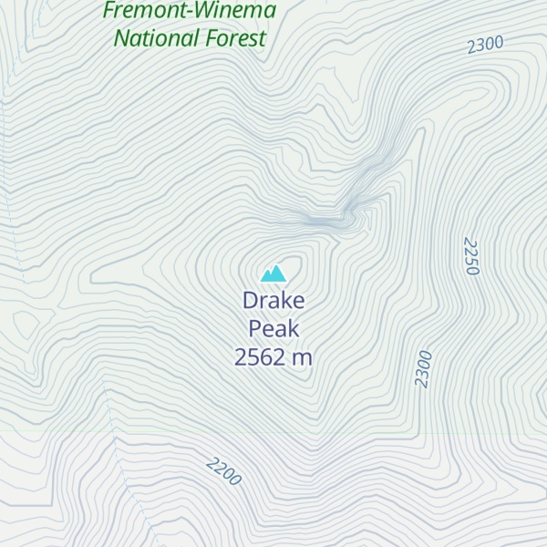 Map of Drake Peak
