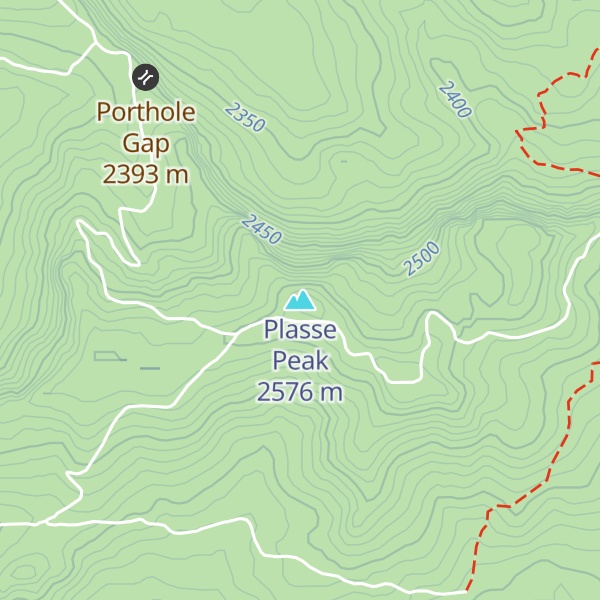 Map of Plasse Peak