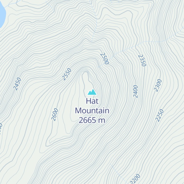 Map of Hat Mountain