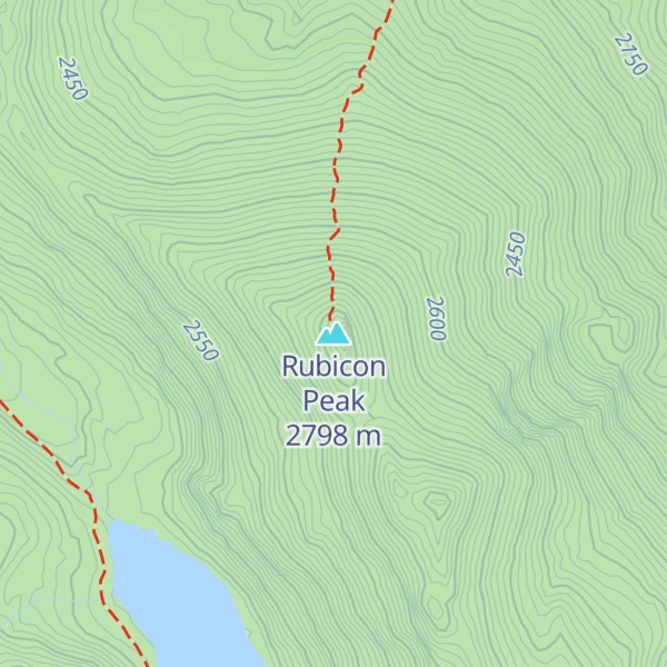 Map of Rubicon Peak